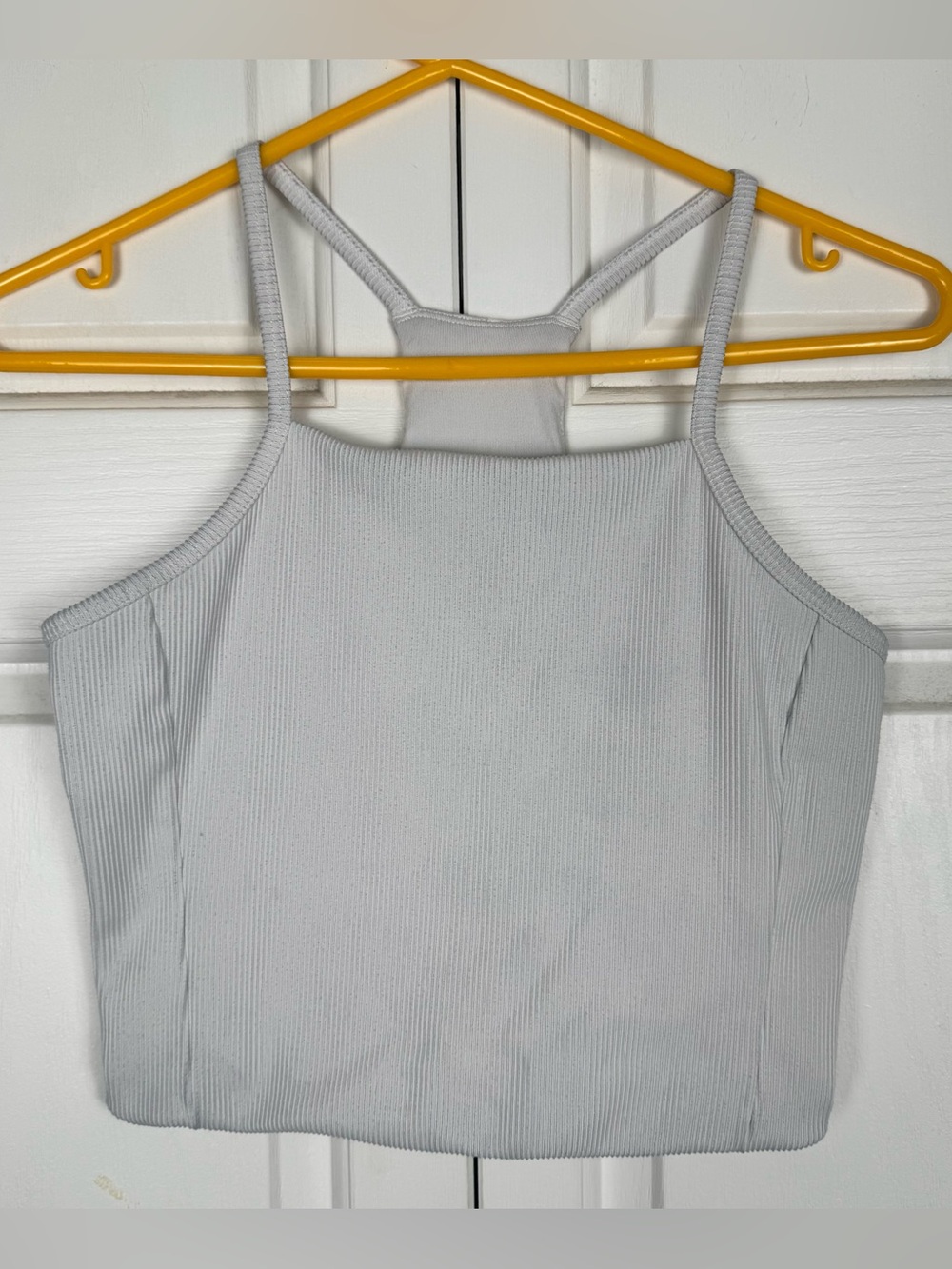 The North Face Light Gray Ribbed Cropped Tank